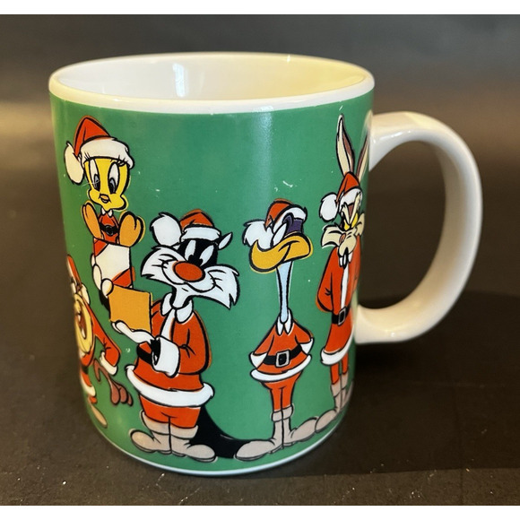 Looney Tunes Mug | Merry Wittle Christmas | VTG '95 | Bonus: Wylie Coyote Plush - Picture 12 of 12